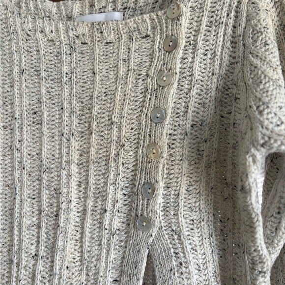 Princess Polly Lenker Knit Split Front Jumper in Grey Offset Button Cardigan NWT - Picture 9 of 14